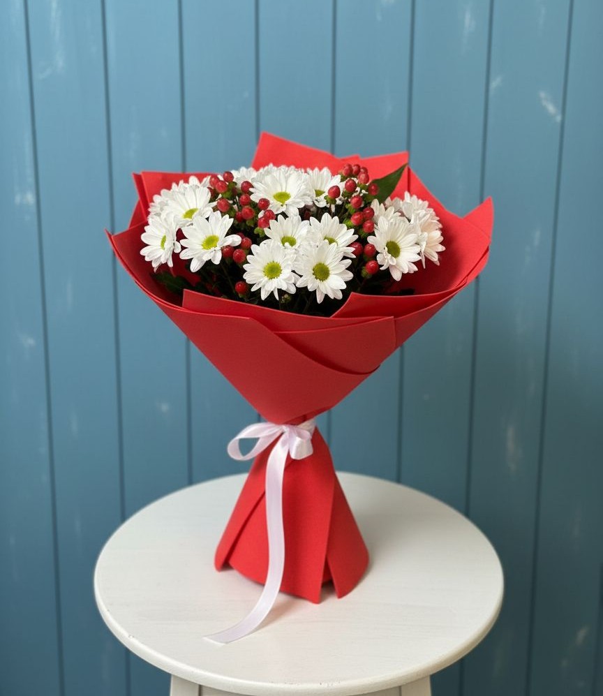 Букет цветов из: Хризантемы в Барсово