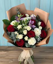 Букет цветов из:  Розы и Альстромерии в Барсово