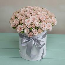 Цветочная композиция из Розы в шляпной коробке в Барсово