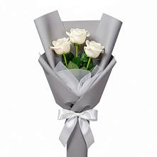 Букет 3 белые розы #REPLACE_PRED# Барсово