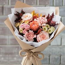 Букет цветов из:  Гвоздики, Хризантемы и Розы в Барсово