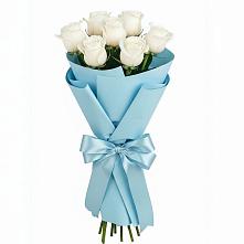 Букет 7 белых роз Проуд в Барсово