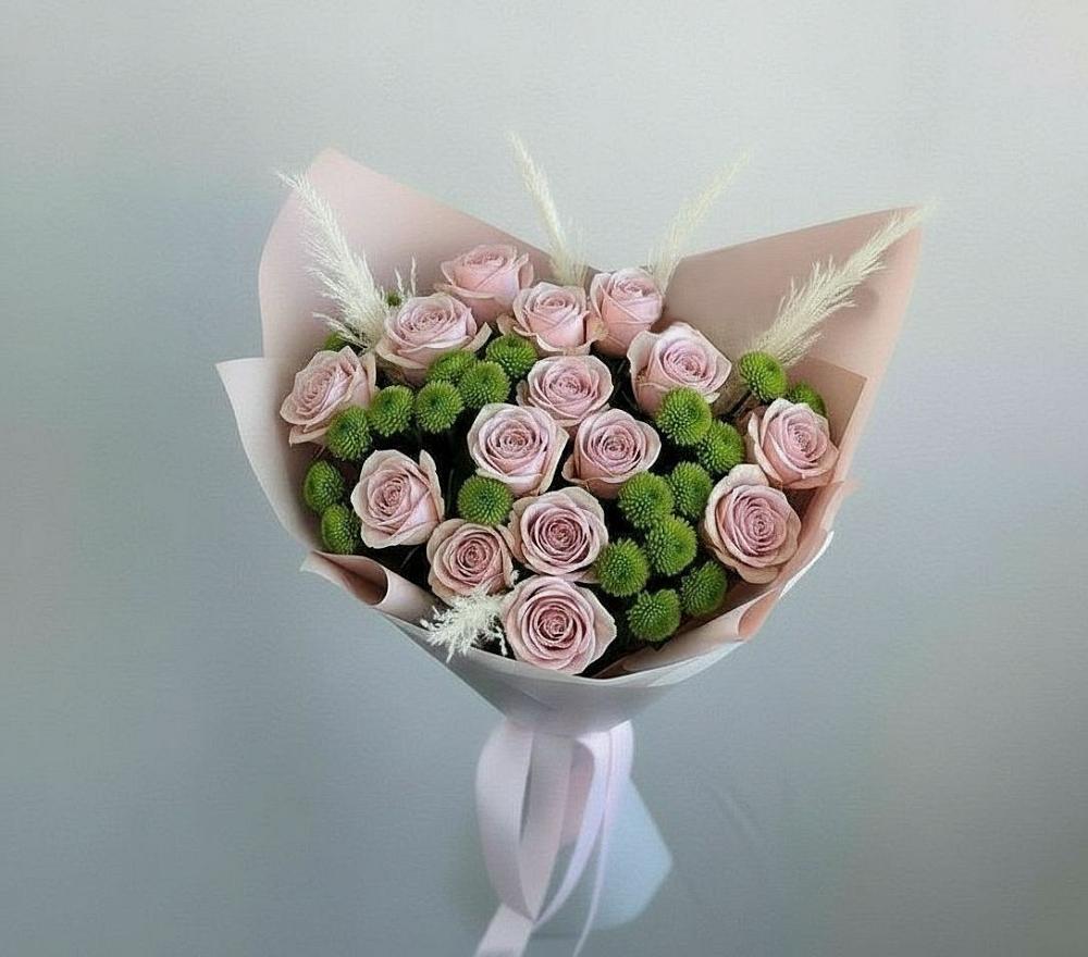 Букет цветов из: Розы и Хризантемы в Барсово