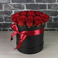 Цветочная композиция из Розы в шляпной коробке в Барсово