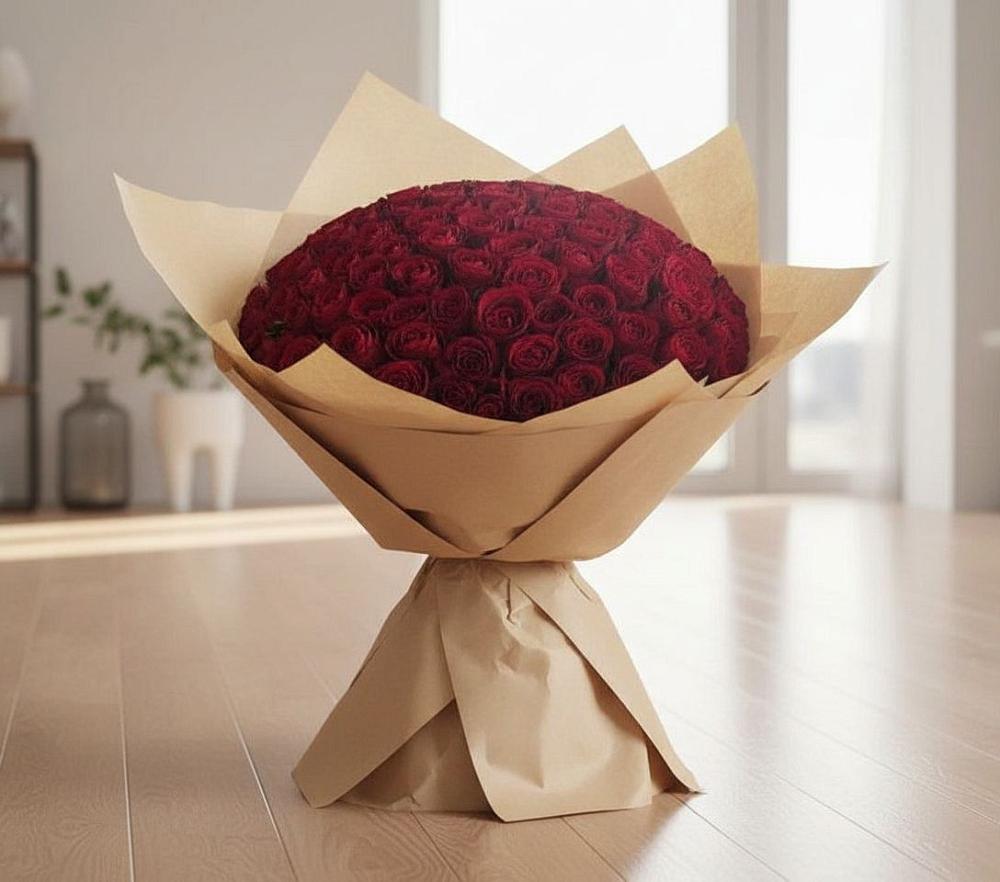 Букет 101 Красная роза в Барсово